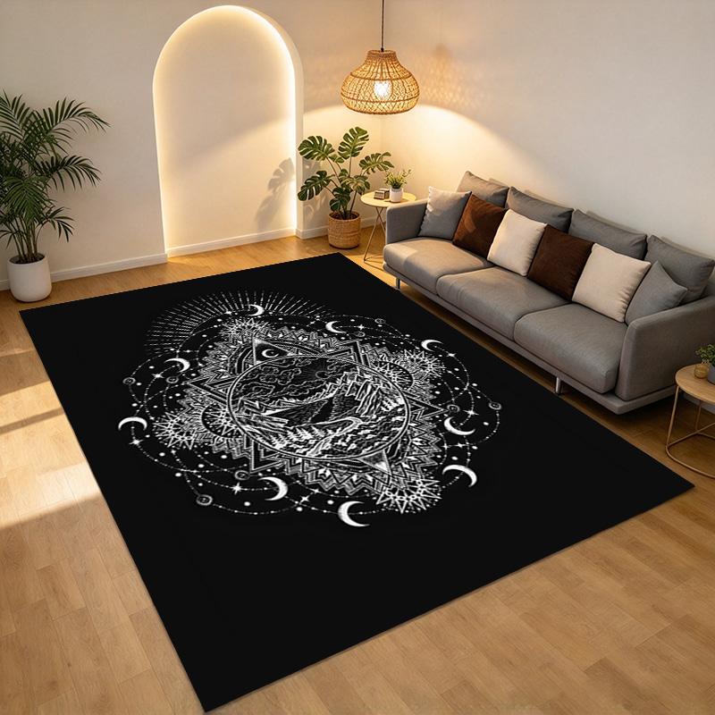 Celestial Geometry Living Room Nonslip Area Rug Soft Carpet For Bedroom Game Playroom Sofa Office Home Decor Doormat Christmas Gift C930862