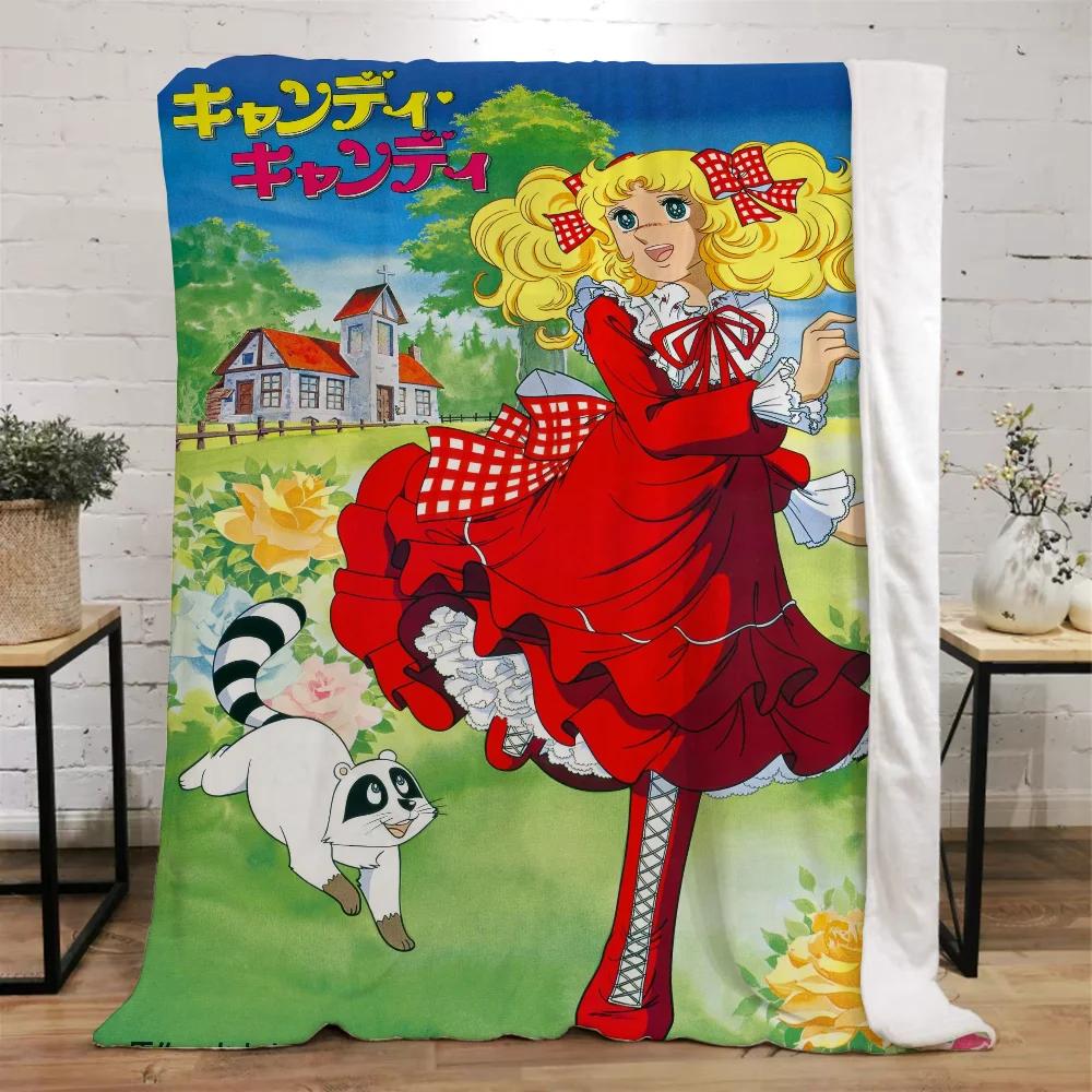 Candy Candy Fluffy Soft Blankets for Decorative Sofa Blanket Beach Towel Knitted Plaid Bed Throw Home Interior Luxury Bedding