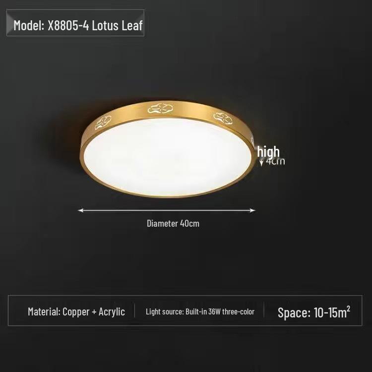 Gold Modern Minimalist Ultra-Thin Nordic LED Ceiling Light for Bedroom