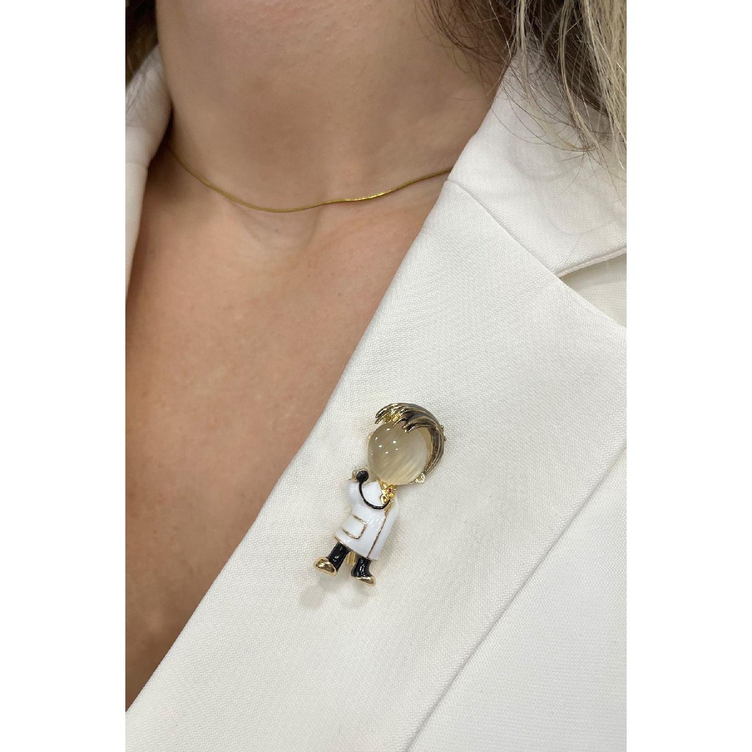 

Эмалированная Брошь Доктор (измерение: 4см)