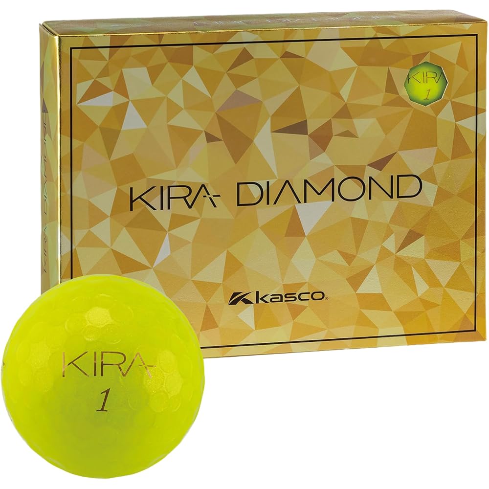 Kasco KIRA DIAMOND2 Yellow Golf Balls 12 Pack