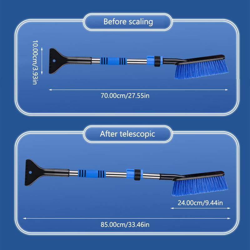 SEAMETAL 3 IN 1 Detachable Car Snow Sweeping Shovel With EVA Foam Handle Extendable Ice Scraper Car Windshield Snow Brush