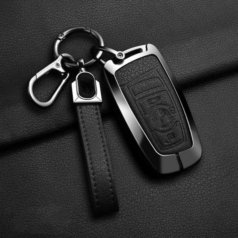 Goat Leather Zinc Alloy Car Key Case For Bmw X1 X3 X4 X5 1 3 5 7 Series F10 F15 F16 F20 F30 F10 F25 M3 M4 M5 Car Remote Key Case