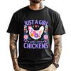 Just A Girl Who Loves Chickens Cute Chicken Luxury Clothing Women Shirts For Men Vaporwave