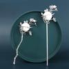 Style Pearl Hanfu Headwear Ladies Women Hair Fork Hair Accessories Moon Hair Stick Pearl Hairpins