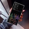 Love Yourself Flower Heart Line Kpop Phone Case For Samsung Galaxy S23 S24 S25 Edge S26 Ultra S22 + S21 Plus S20 FE Cover Silico