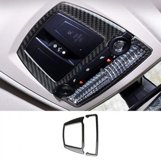 Real Carbon Fiber Front Reading Light Lamp Frame Trim For BMW X3 F25 X4 2011-17