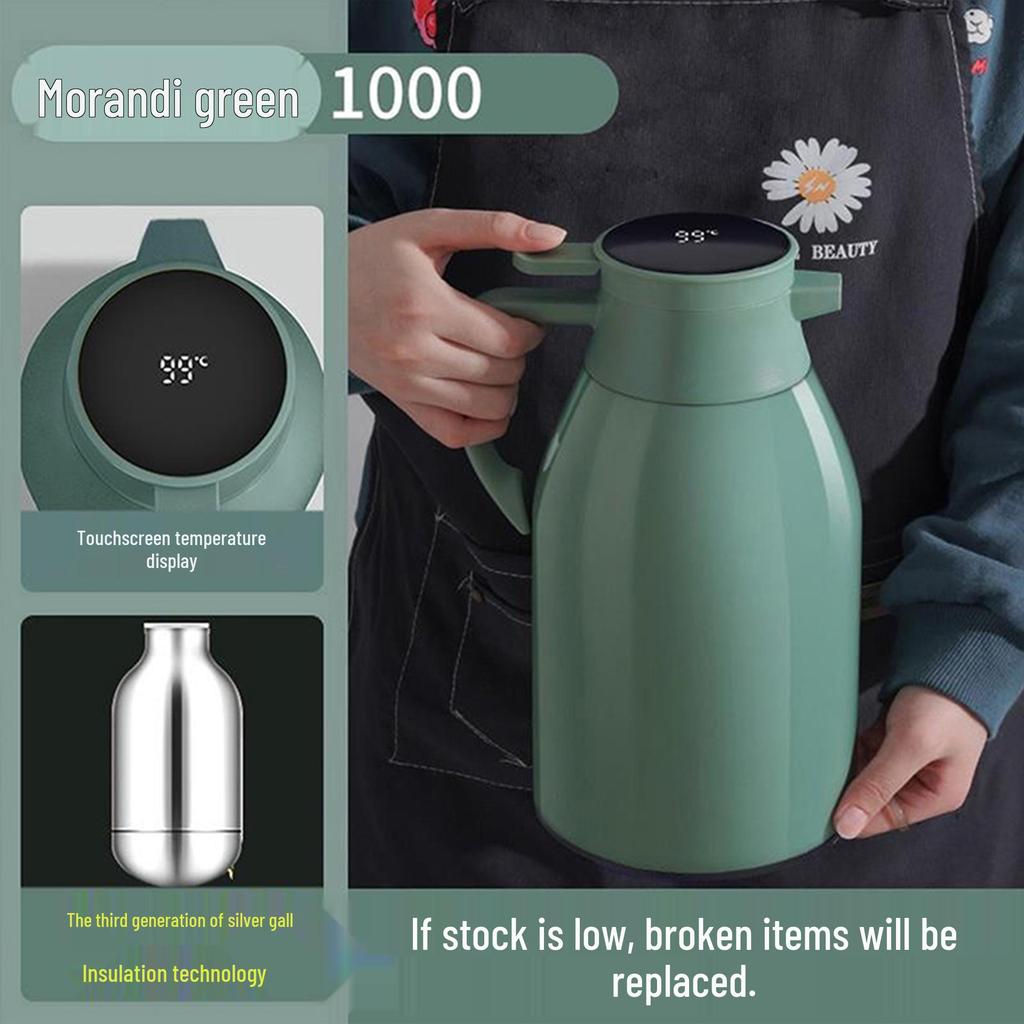 2026 Smart Temperature-Control Kettle: Large Capacity, Insulated, Temperature Display, Hot Water Bottle for Home Use.