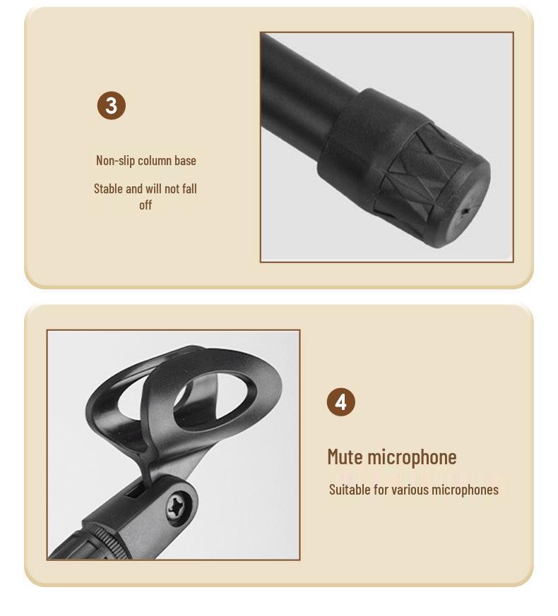 Universal Retractable Microphone Tripod for Live Streaming, Stage Performance & Mobile Phone