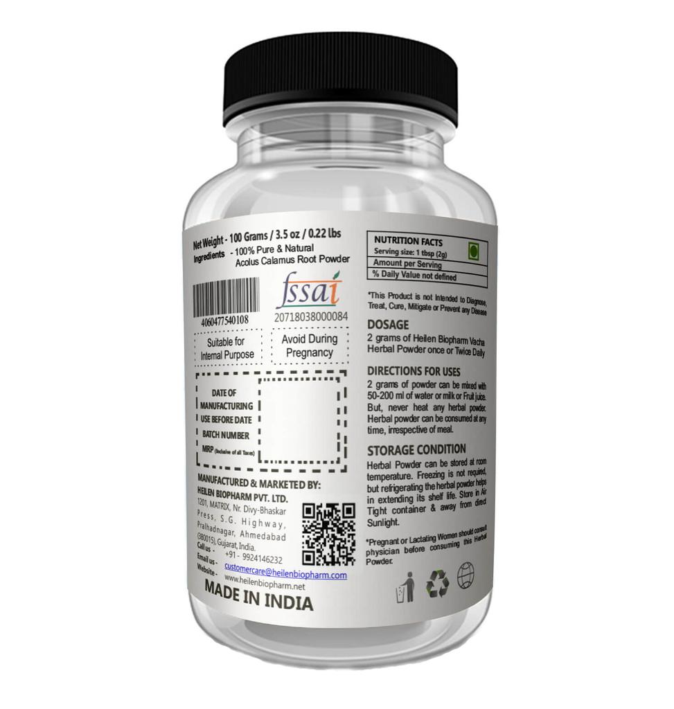 Calamus Root (100 G), Acolus Calamus Root Powder Heilen Biopharm