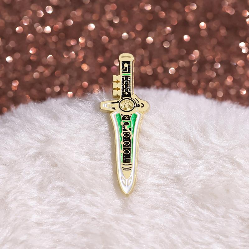 Cartoon Modern Dragon Dagger Brooch Vibrant Alloy Pin Dynamic Decorative Wear Everyone For