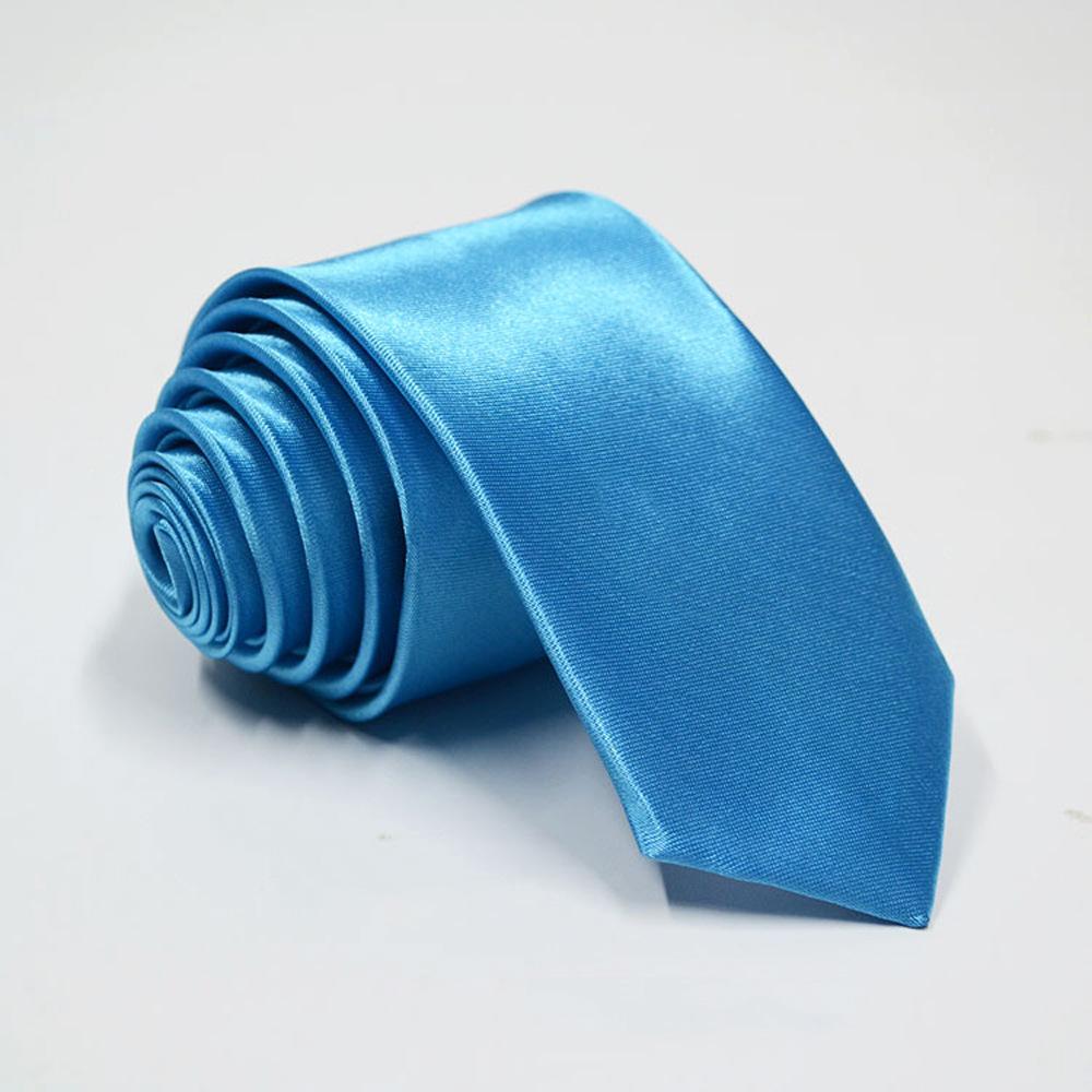 Monochrome Tie Solid Color Narrow Tie 5Cm Men'S Satin Hand Tie