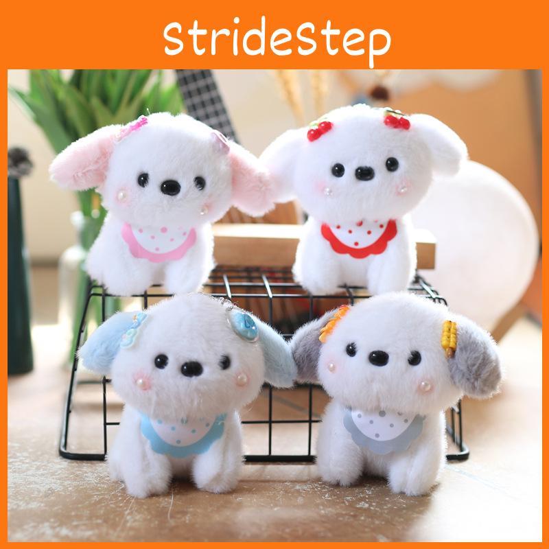 Scarf Dog Plush Toy Keychain Backpack Charm Stuffed With Pp Cotton Gift Kids For
