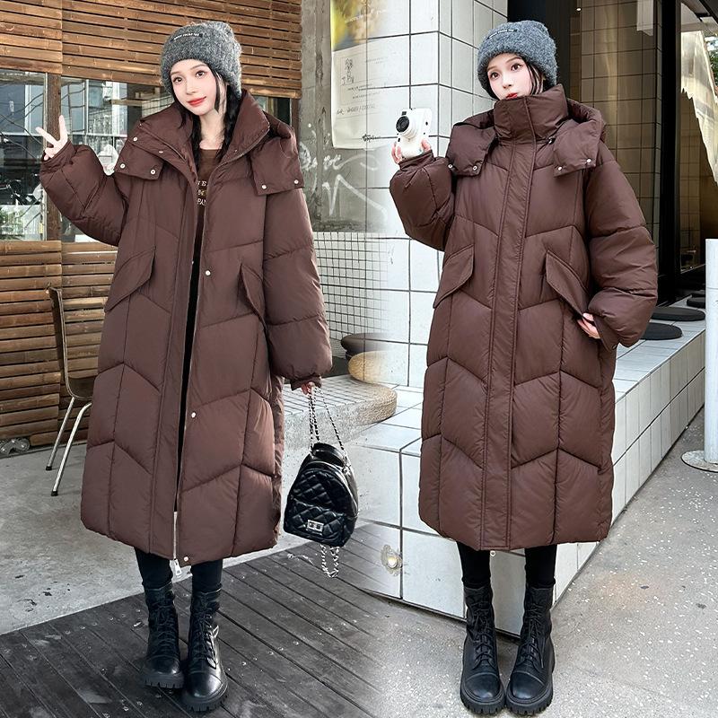 Fashionable and Versatile Hooded Plus Size Women's Thickened Warm and Cold Winter Coat - Lightweight and Comfortable Long-sleeved Cotton Jacket Coat