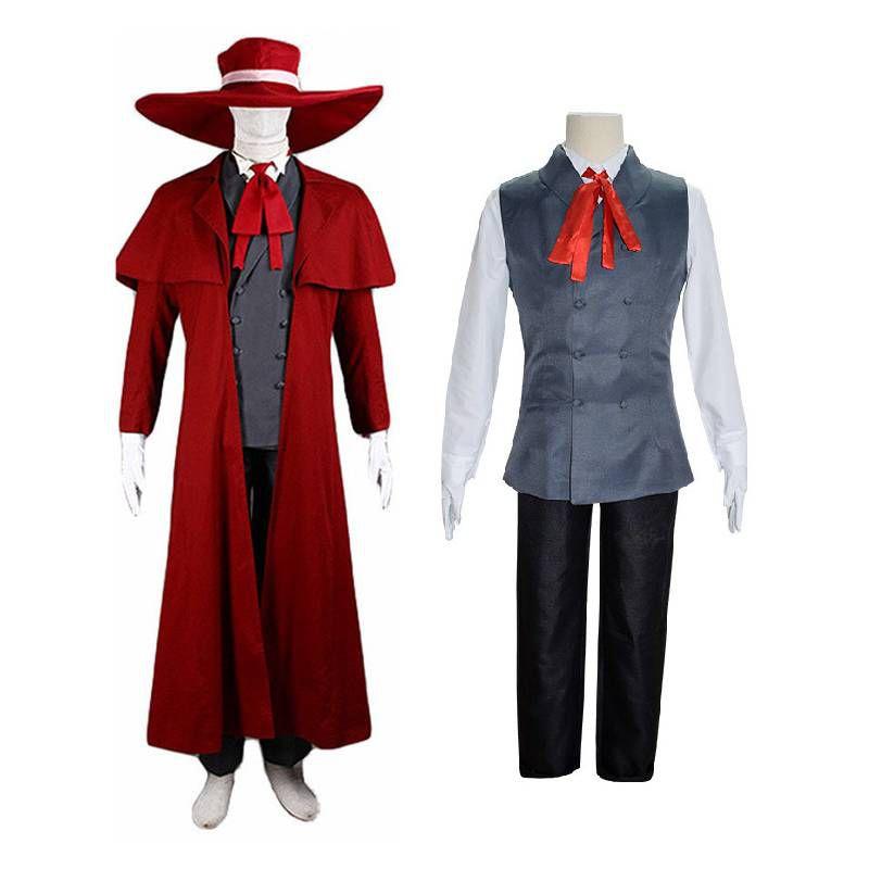 Hellsing Ultimate Alucard Cosplay Halloween Christmas Party Costume Suit Trench