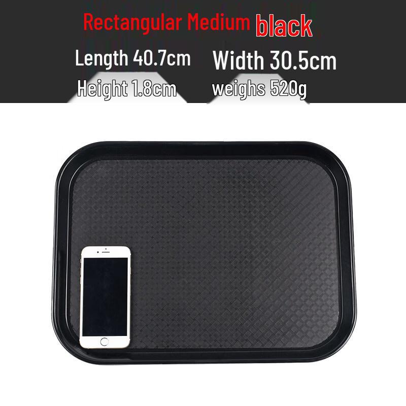 

European Style Rectangular Plastic Anti-slip Serving Tray