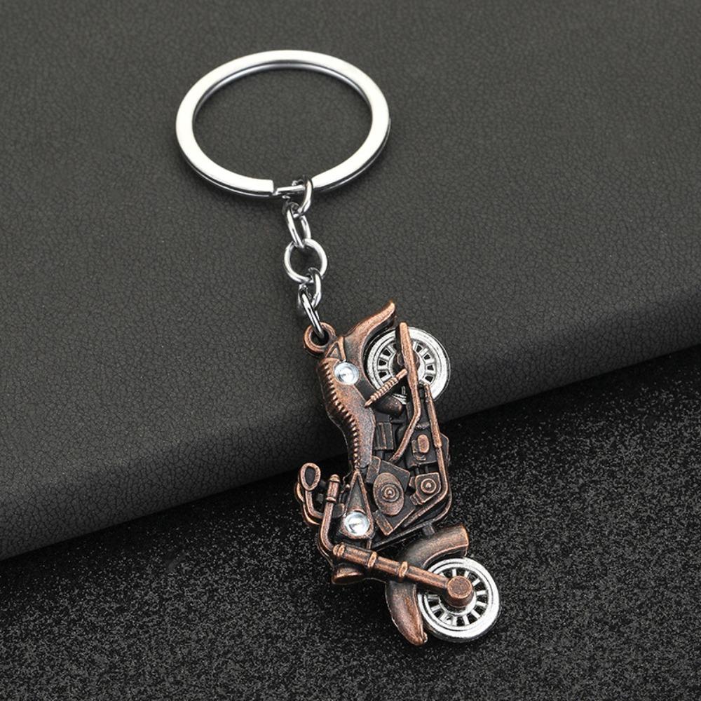 Simulation Motorcycle Mini Motorcycle Model Keyring Pendant Motorcycle Cute Simulation Car Keychain Zinc Alloy Mini