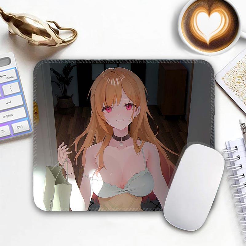 HD Standard Mouse Pad My Dress-Up Darling Small Mousemat Kitagawa Marin Gamer MousePads Edge Stitched Non-Slip Travel Mouse mat