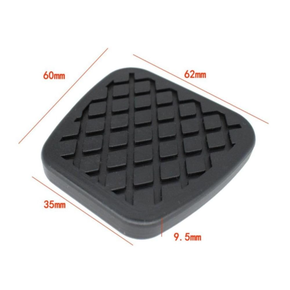 2Pcs Car Brake Clutch Pedal Pad Cover, Black Rubber Pad Manual Auto Accessories Replacement 46545-SA5-000 Fits Honda Accord, CR-V, Civic