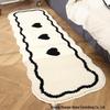 Plush Long Strip Bedside Rug - Cream Style Carpet for Bedroom, Bay Window, or Sofa Table Mat