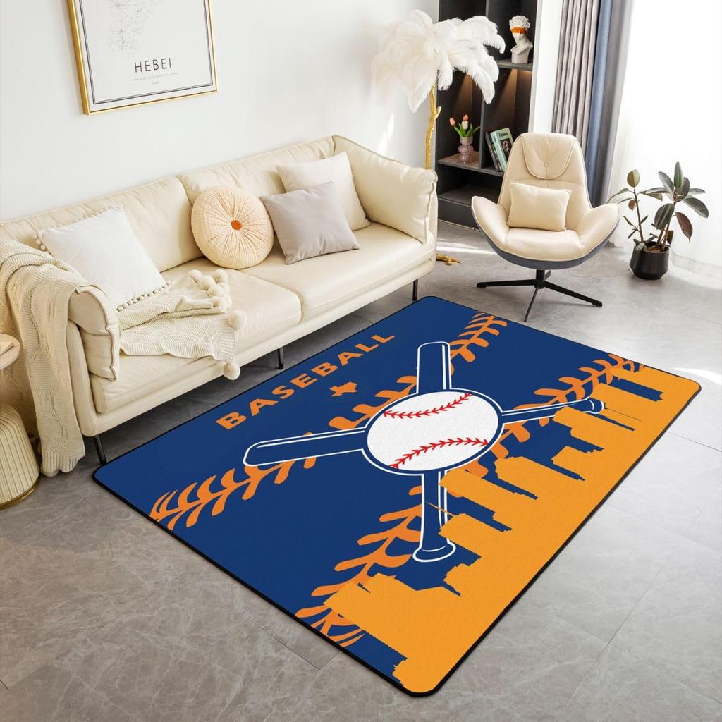 Ковер Erose Bridal Boys Baseball Area Rug 5x7 для подростков и молодежи, Ковер с изображением бейсбольной команды в подарок, Спортивные ковры для спальни, Городской ковер для помещений с тематикой бейсбола