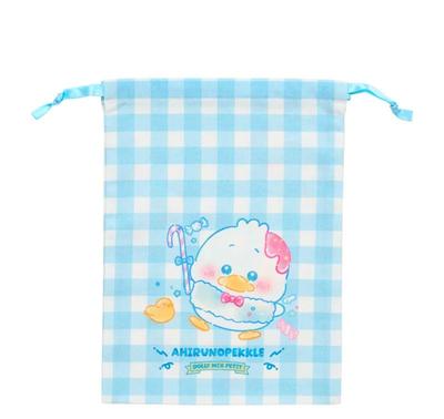 Sanrio Kerokerokeroppi & Ahiru No Pekkle DOLLY MIX PETIT Drawstring Bag