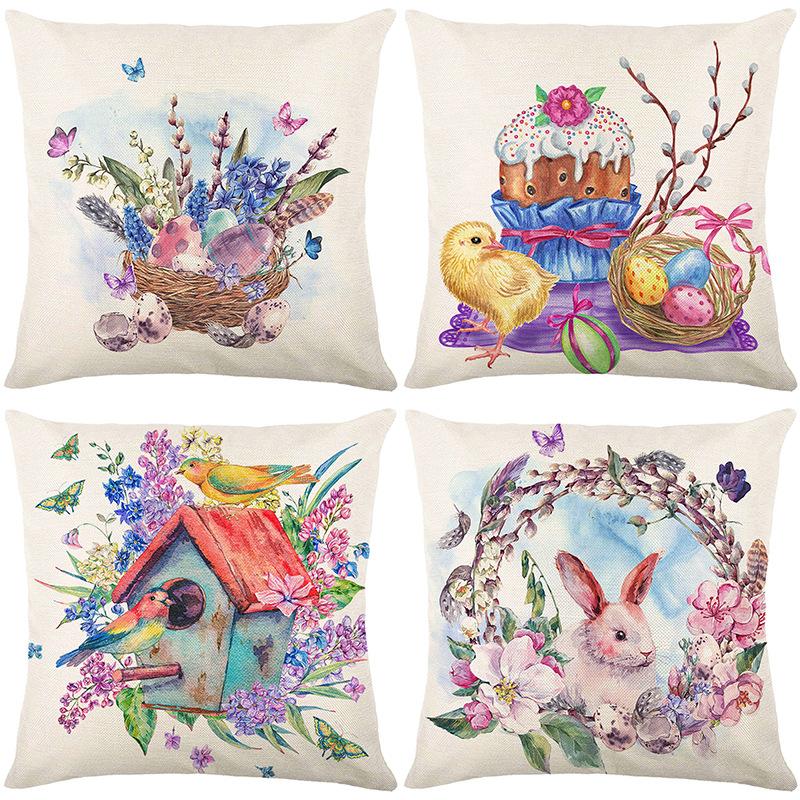 Easter Pillowcase Holiday Decoration Pillowcase Sofa Cushion Pillowcase