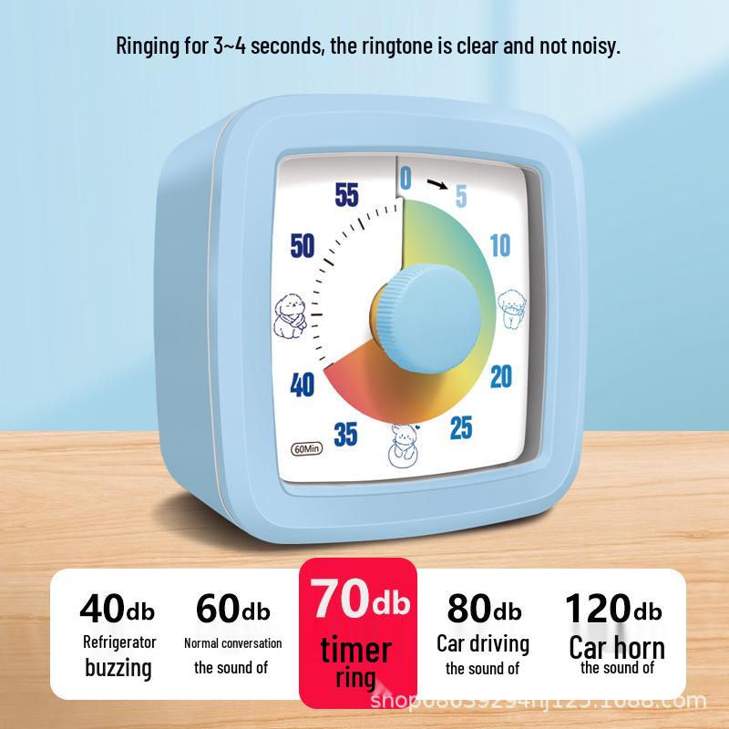 Portable Timer & Alarm Clock for Children's Homework and Time Management