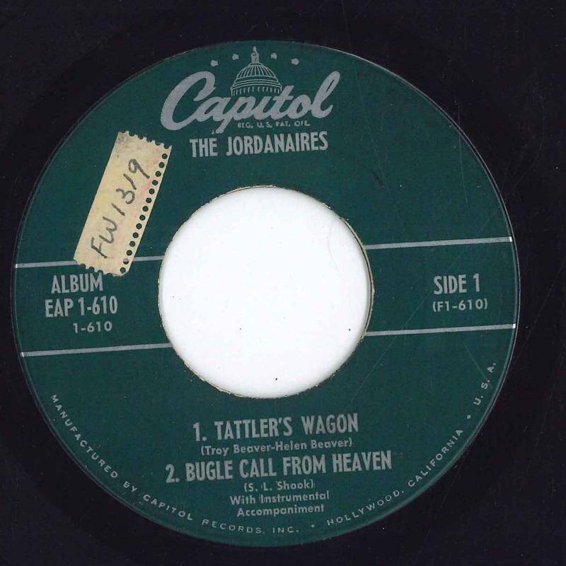 

7inch Record JORDANAIRES Tattlers Wagon EAP1610 CAPITOL RECORD US Pop Used