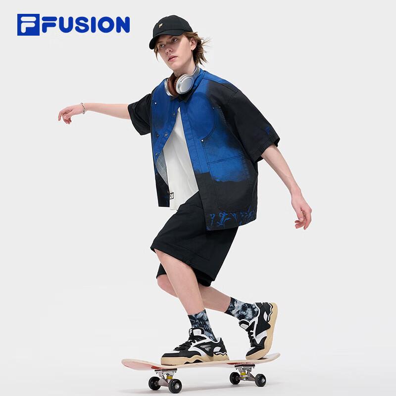 FILA FUSION Men's Summer Breathable Loose Fit Woven T-Shirt