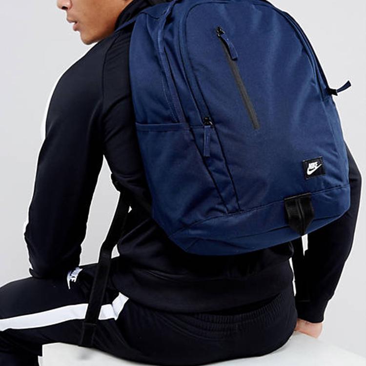 Nike Fabric Laptop Bag Backpack Regular Unisex Navy Blue Casual BA4857-451