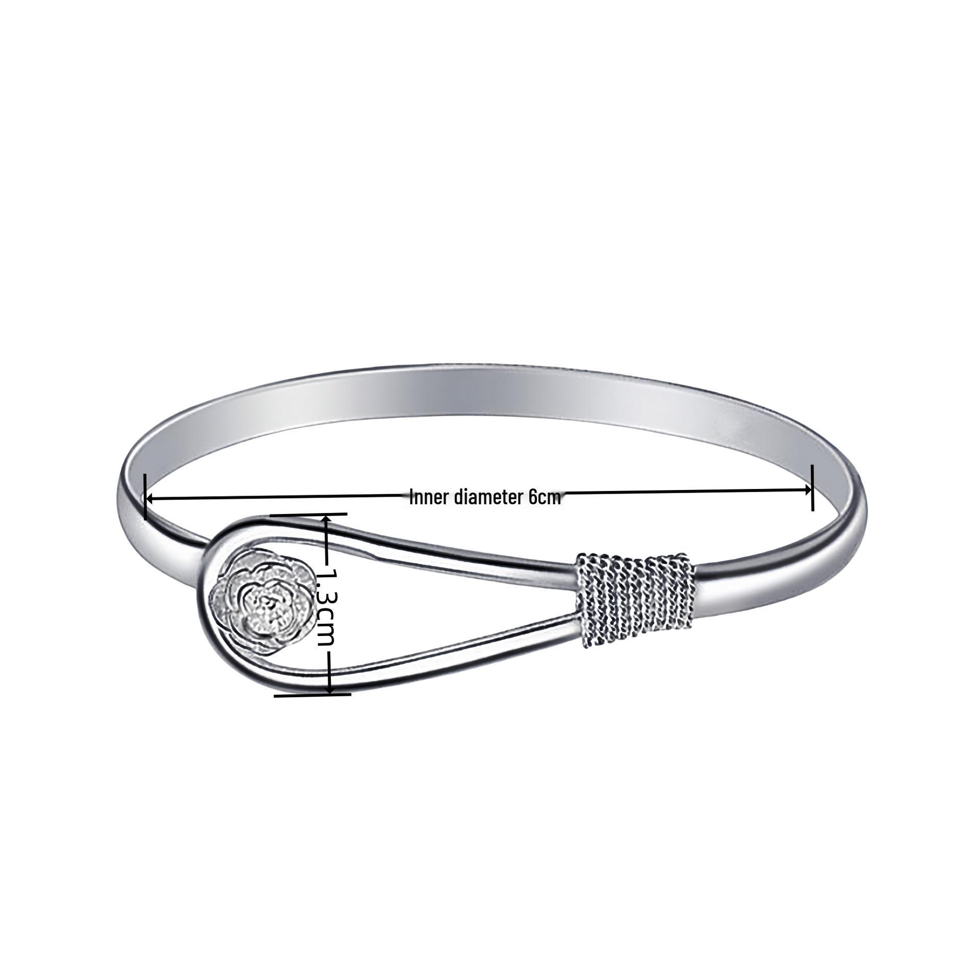 

Корейский браслет с цветком вишни - романтическое женское украшение на руку