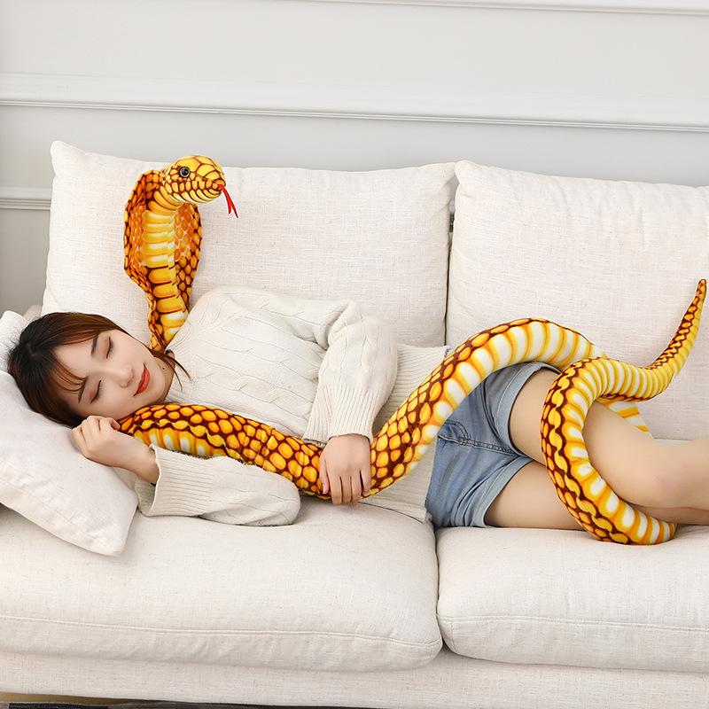 70/170/240cm Simulation Colorful Snake Cobra Plush Toy Stuffed Animals Snake Plushies Doll Funny Spoof Joke Soft Toys Home Decor