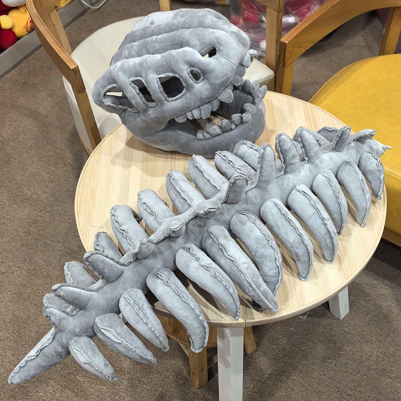 Plush Dinosaur Skeleton Headgear Halloween Costume Toy