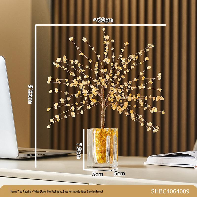 New Year Fortune Tree Ornaments - Chinese Style Decorations for Office, Wine Cabinet, or TV Cabinet. Attract Good Fortune. Free Shipping.