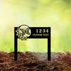 Metal Address Sign Personalized Garden Marker House Number Plate Lawn Yard Decor