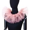Perfect Match Ruffle Mesh Fake Collar Shawl Clown Performance Makeup Neck Accessories Renaissance Tulle Costume Detachable Collar