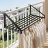 Space Saving Iron Shoe Drying Rack Wall Mounted Hanging Clothes Rack  Railings Windowsill
