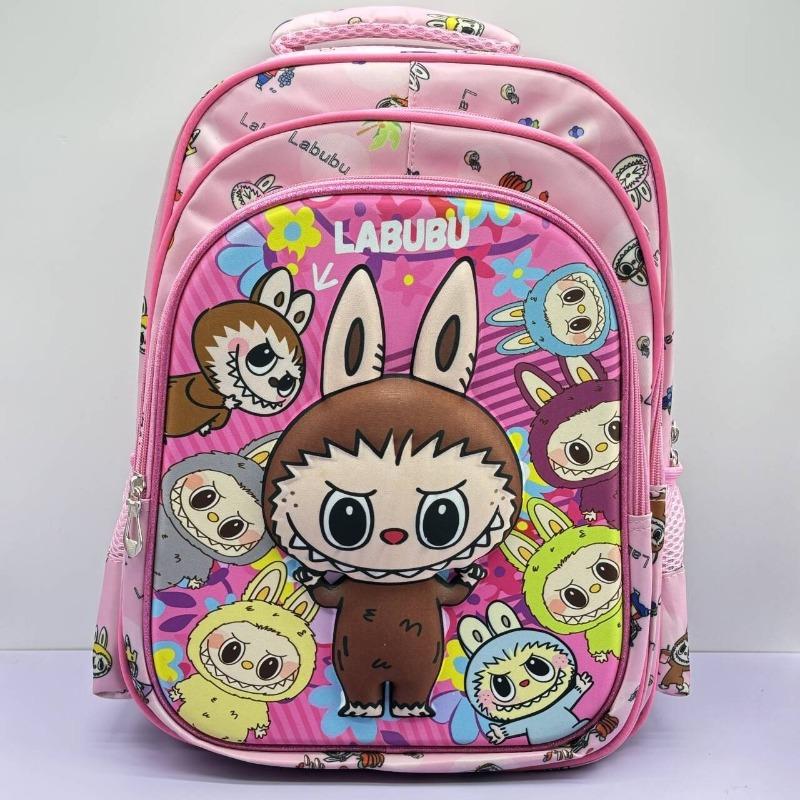 School Bag New Cute 16 Inch La Bubu Middle and Large Class Children's Backpack Cute Cartoon Boys and Girls Backpack