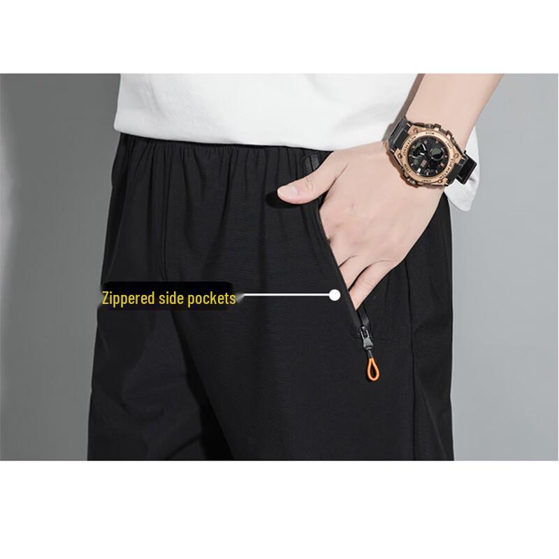 MIIOW Men's Summer Ice Silk Loose Casual Sport Shorts