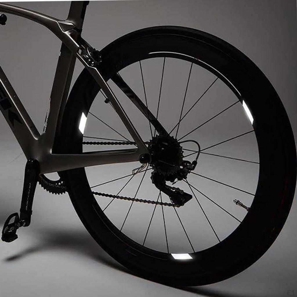 Bicycle Wheel Rim Reflective Stickers, Safety Warning Spoke Reflectors for