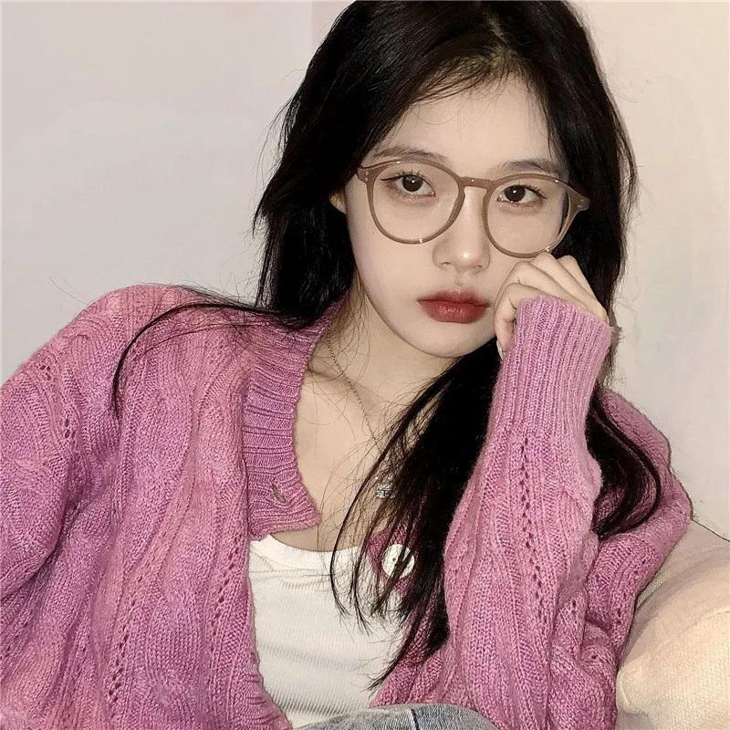 Retro Small Oval Frame Glasses Frame Anti Blue Light Glasses Women Nearsighted Myopia Eyewear Reading Glasses Female