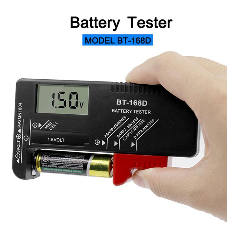 

Digital Battery Tester Lcd Display Battery Capacity Checker For C D N Aa Aaa 9v 1.5v Button Cell Battery Detection чёрный
