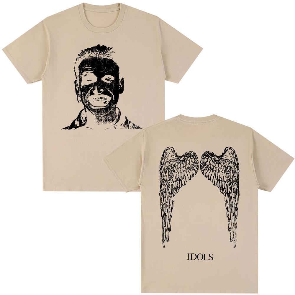 

Yungblud IDOLS Wings Album Tshirt Mens Clothing Fashion Gothic Short Sleeves Cotton Summer Oversized ONeck T Shirt Streetwear M