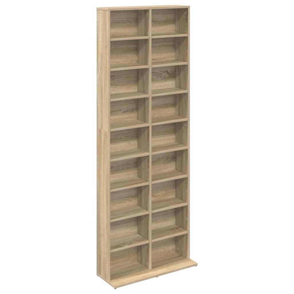 CD Shelf Sonoma Oak 65 X 23.5 X 175 Cm Engineered Wood