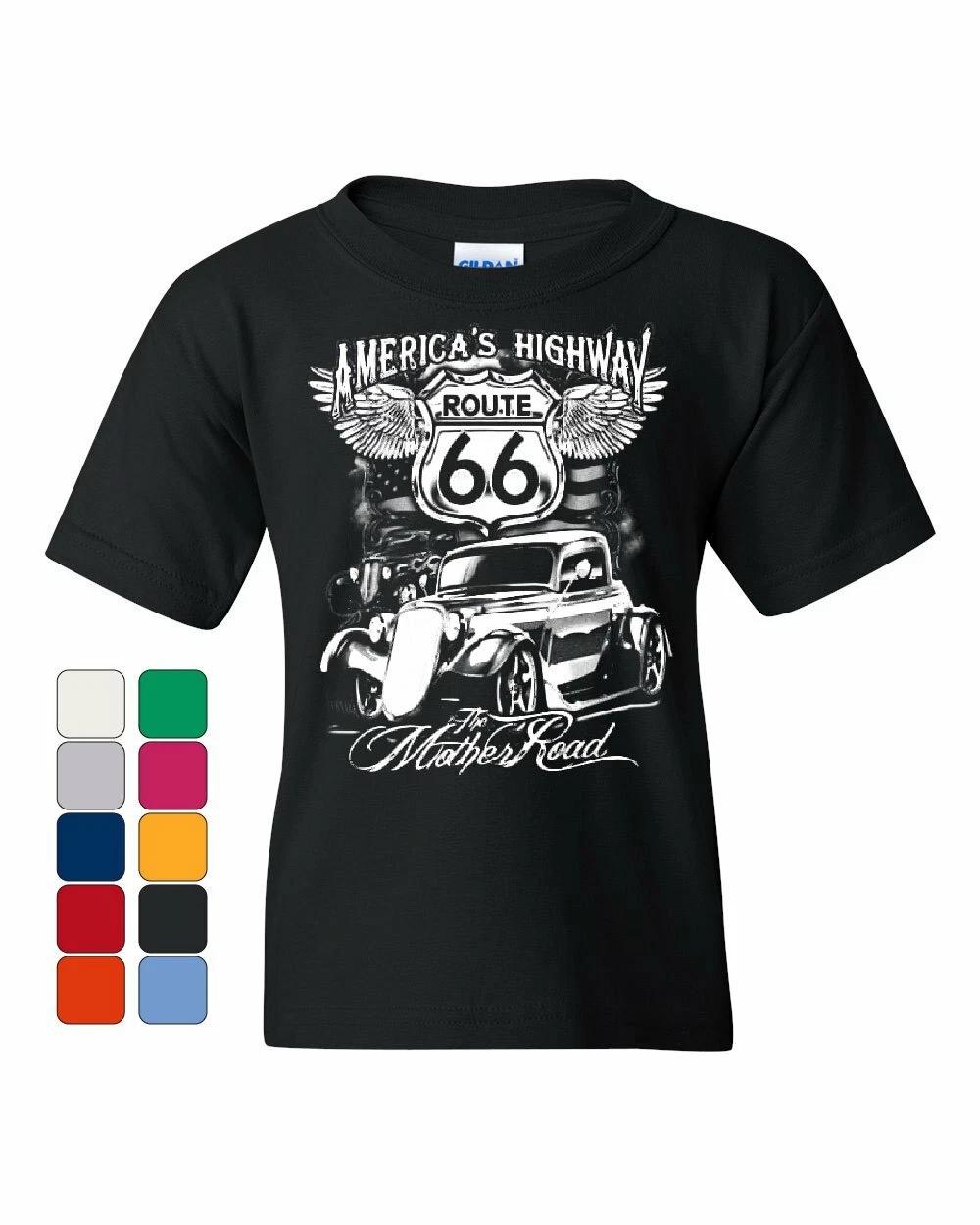 Route 66 America s Highway Youth kids boys T-Shirt The Mother Road Tee Shirt 130