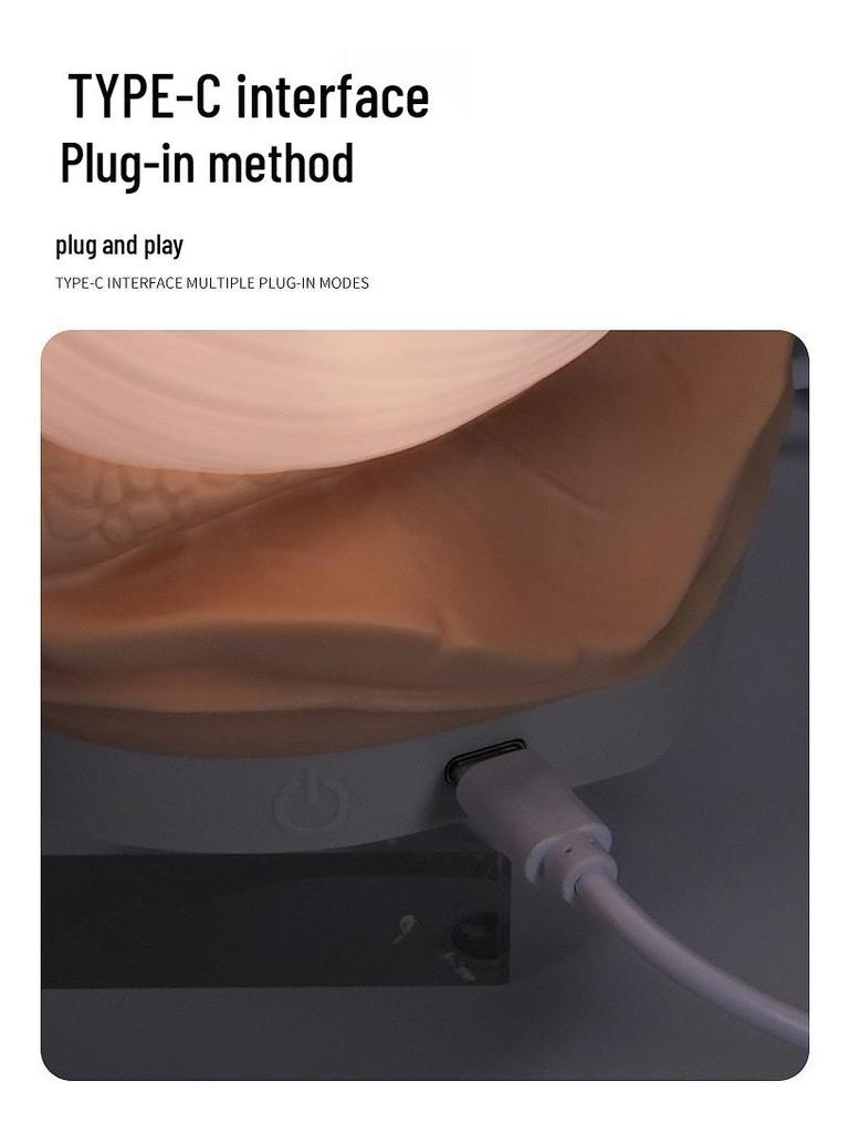 USB Plug-In Snail LED Bedside Night Light