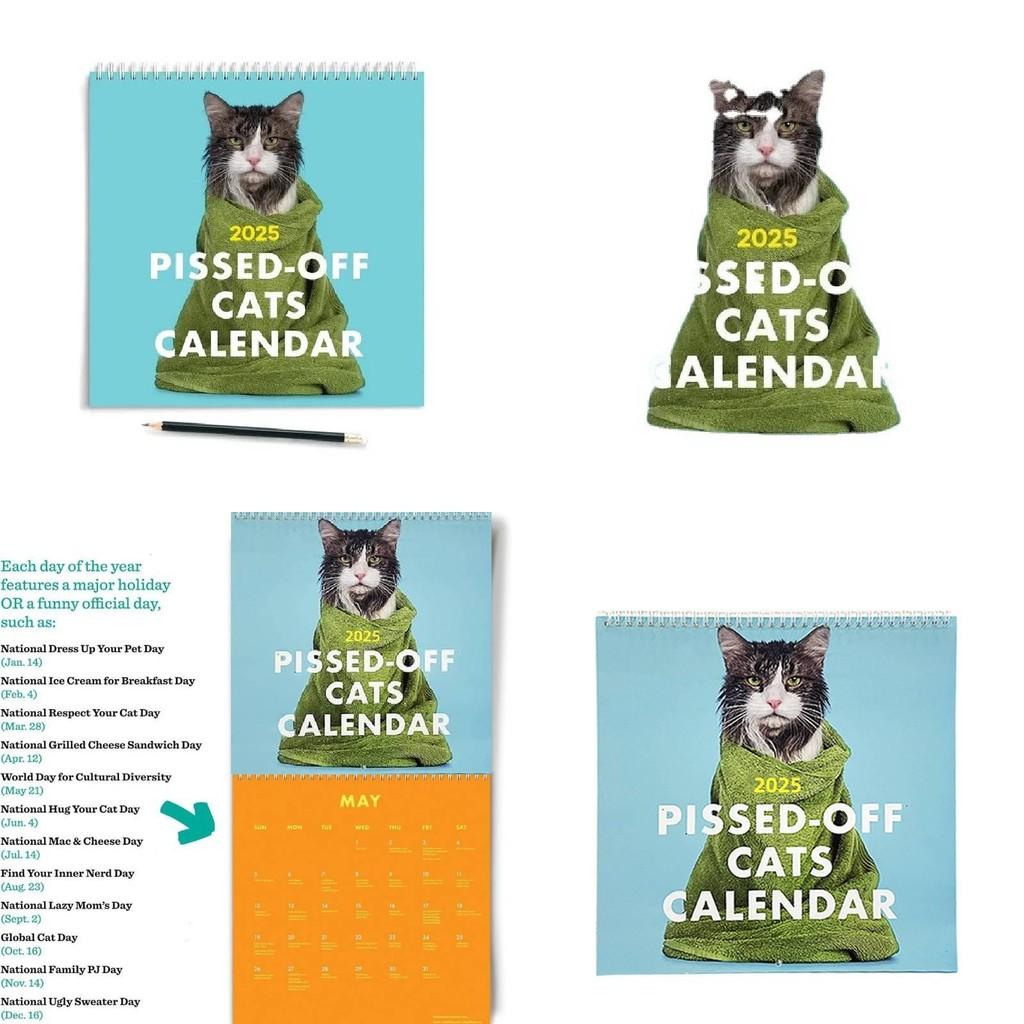 2025 Pissed-off Cats Calendar Stylish Gift Choice For Cat Enthusiasts And Collectors