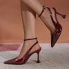 Fashion Luxury Designer Summer Women Sandals Fashion Pointed Toe Singbacks Shoes Ladies New Outdoor Elegant High Heels Stripper Sandals