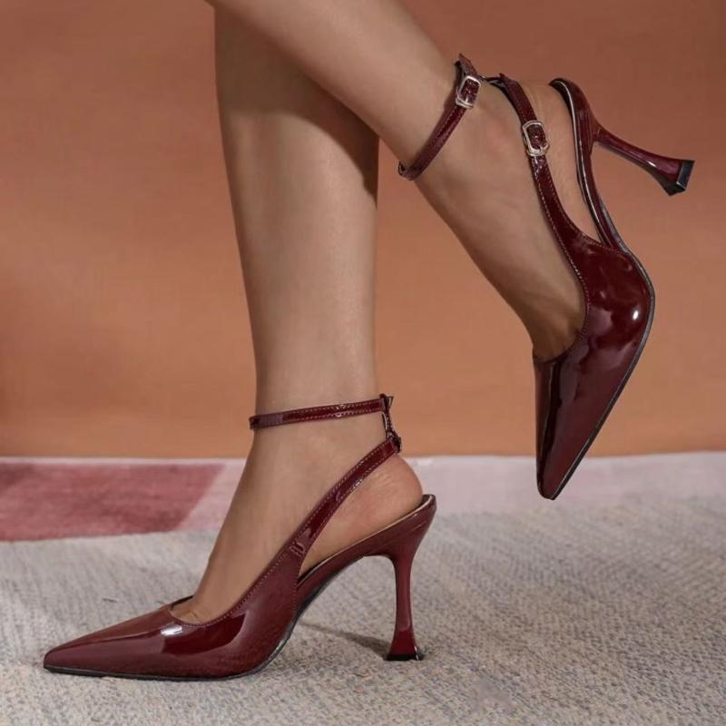 Fashion Luxury Designer Summer Women Sandals Fashion Pointed Toe Singbacks Shoes Ladies New Outdoor Elegant High Heels Stripper Sandals